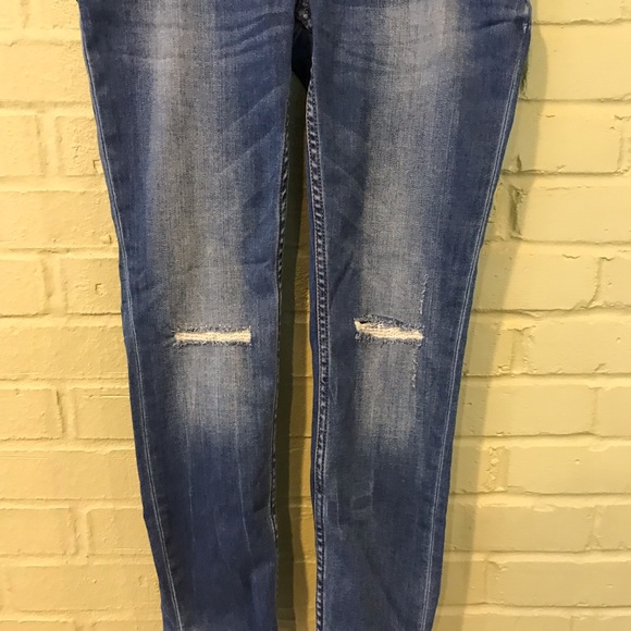 Zara Distressed Stretch Skinny Jeans - Picture 3 of 7